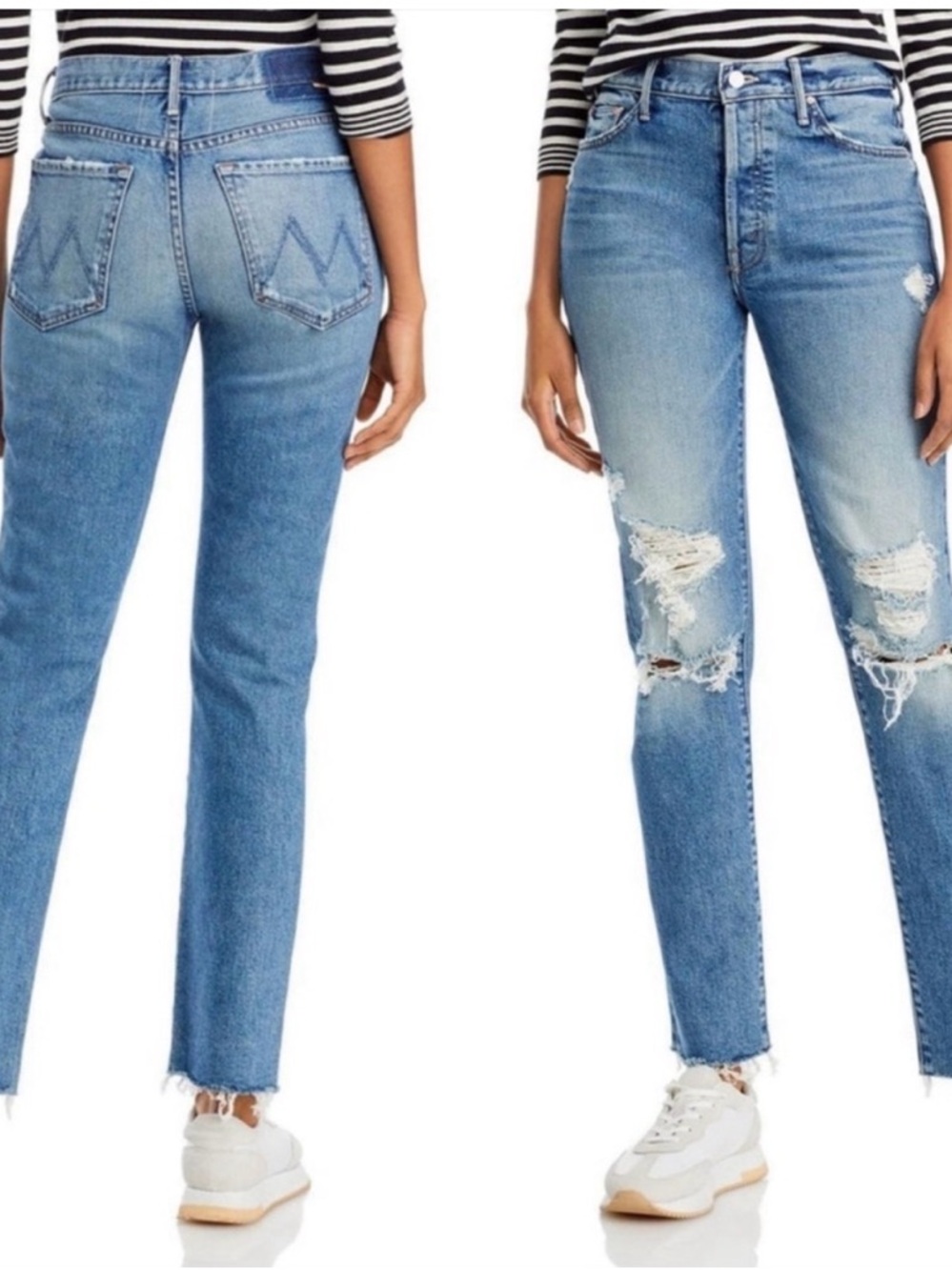 MOTHER Trickster Skimp Fray Jeans Thrill Seeker Distressed – Size 32